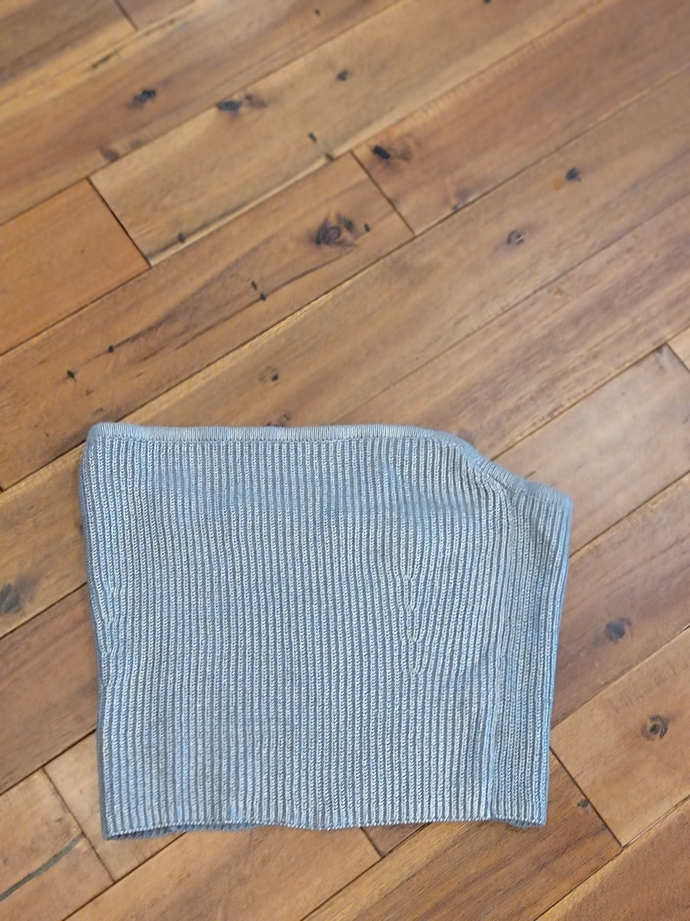 forever21 light gray ribbed knit tube top